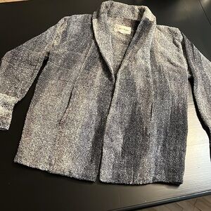 Vintage 80s Joan McGee 100% silk hand woven cardigan